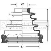 Cv Joint Boot Kit FIRSTLINE Fits: TOYOTA COROLLA