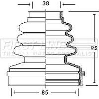 Bellow Kit Driveshaft FIRSTLINE Fits: CITROEN C5