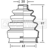 Cv Boot Kit FIRSTLINE Fits: ABARTH GRANDE PUNTO