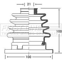 Bellow Kit Driveshaft FIRSTLINE Fits: VOLKSWAGEN TRANSPORTER