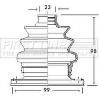 Cv Boot Kit FIRSTLINE Fits: ALFA ROMEO 145