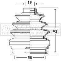 Bellow Kit Driveshaft FIRSTLINE Fits: FIAT SEICENTO