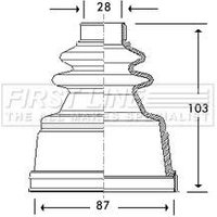 Cv Joint Boot Kit FIRSTLINE Fits: FIAT DUCATO Bus (244_)