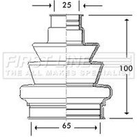 Cv Joint Boot Kit FIRSTLINE Fits: OPEL ASTRA G Estate Van (F70)