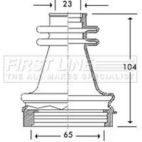 Bellow Kit Driveshaft FIRSTLINE Fits: VOLVO S40