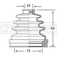 Cv Boot Kit FIRSTLINE Fits: MG MG ZT- T