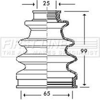 Cv Boot Kit FIRSTLINE Fits: TOYOTA CELICA