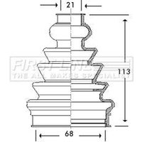 Cv Joint Boot Kit FIRSTLINE Fits: FIAT PUNTO