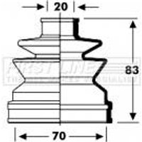 Bellow Kit Driveshaft FIRSTLINE Fits: KIA RIO