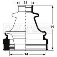 Cv Boot Kit FIRSTLINE Fits: FORD MONDEO