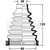 Cv Joint Boot Kit FIRSTLINE Fits: FIAT DOBLO Combi (263_)