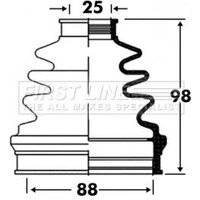 Cv Boot Kit FIRSTLINE Fits: MAZDA B SERIES