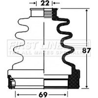 Cv Boot Kit FIRSTLINE Fits: TOYOTA AVENSIS