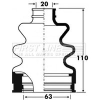 Cv Boot Inner Rh FIRSTLINE Fits: CHRYSLER NEON