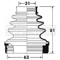 Bellow Kit Driveshaft FIRSTLINE Fits: PEUGEOT 1007