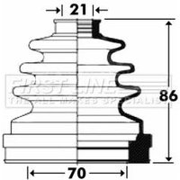 Cv Boot Kit FIRSTLINE Fits: OPEL MOKKA