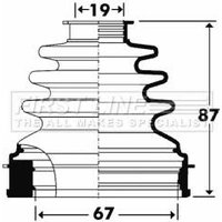Cv Joint Boot Kit FIRSTLINE Fits: VOLVO C30 (533)