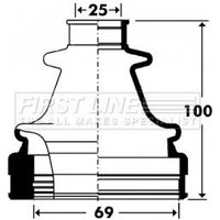 Cv Boot Kit FIRSTLINE Fits: FORD FOCUS C-MAX