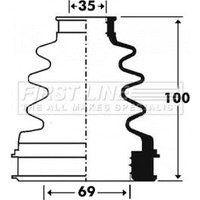 Cv Boot Kit FIRSTLINE Fits: FORD FOCUS