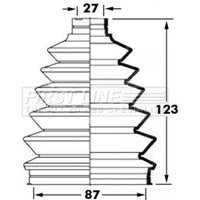 Cv Joint Boot Kit FIRSTLINE Fits: MITSUBISHI L200