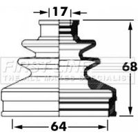 Bellow Kit Driveshaft FIRSTLINE Fits: NISSAN QASHQAI