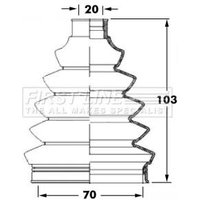 Cv Boot Kit FIRSTLINE Fits: SUZUKI WAGON R+