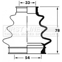 Cv Boot Kit FIRSTLINE Fits: BMW 650