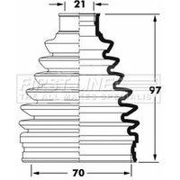 Bellow Kit Driveshaft FIRSTLINE Fits: PEUGEOT 107