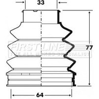 Cv Boot Kit FIRSTLINE Fits: MERCEDES E350
