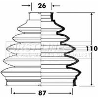 Bellow Kit Driveshaft FIRSTLINE Fits: SAAB 9-3