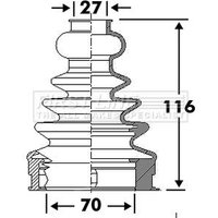 Cv Boot Kit FIRSTLINE Fits: LANCIA DELTA