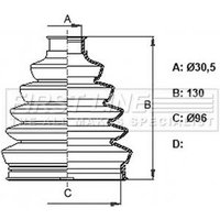 Cv Joint Boot Kit FIRSTLINE Fits: BENTLEY BENTAYGA