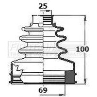 Cv Joint Boot Kit FIRSTLINE Fits: MINI ONE