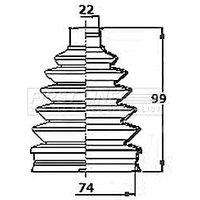 Cv Joint Boot Kit FIRSTLINE Fits: DACIA DUSTER