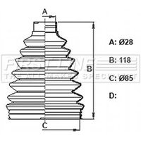 Bellow Kit Driveshaft FIRSTLINE Fits: ALFA ROMEO TONALE