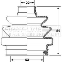 Cv Joint Boot Kit FIRSTLINE Fits: PORSCHE 911 (997)