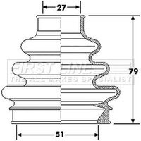 Cv Joint Boot Kit FIRSTLINE Fits: BMW 116