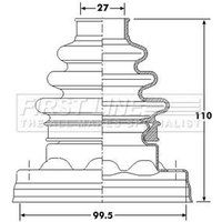 Cv Joint Boot Kit FIRSTLINE Fits: BMW 318