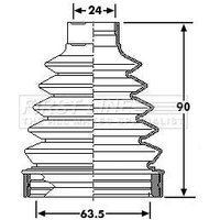 Cv Boot Kit FIRSTLINE Fits: RENAULT GRAND MODUS