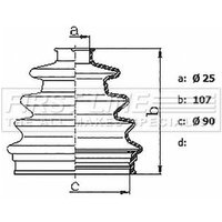Cv Boot Kit FIRSTLINE Fits: PEUGEOT 607