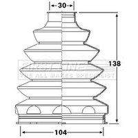 Cv Joint Boot Kit FIRSTLINE Fits: FIAT DUCATO