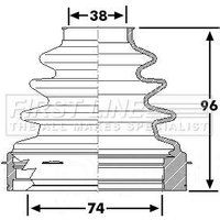 Bellow Kit Driveshaft FIRSTLINE Fits: CITROEN C6