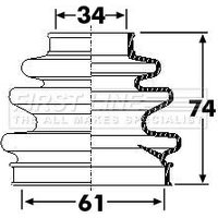 Bellow Kit Driveshaft FIRSTLINE Fits: BMW 760