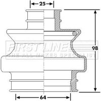Bellow Kit Driveshaft FIRSTLINE Fits: MERCEDES V200