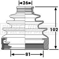Cv Boot Kit FIRSTLINE Fits: MITSUBISHI OUTLANDER