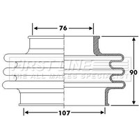 Bellow Kit Driveshaft FIRSTLINE Fits: MERCEDES B150