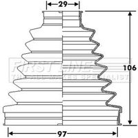 Cv Boot Kit FIRSTLINE Fits: MERCEDES ML500