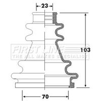 Bellow Kit Driveshaft FIRSTLINE Fits: VAUXHALL VIVARO
