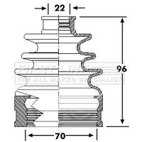 Cv Boot Kit FIRSTLINE Fits: FORD TOURNEO CONNECT / GRAND TOURNEO CONNECT V408 MPV