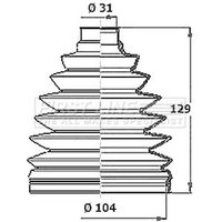 Cv Boot FIRSTLINE Fits: TOYOTA LAND CRUISER